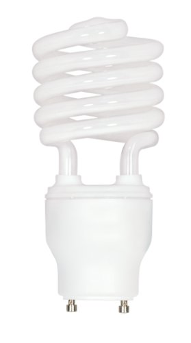 Product Cover Satco S8206 23 Watt (100 Watt) 1600 Lumens Mini Spiral CFL Soft White 2700K GU24 Base Light Bulb