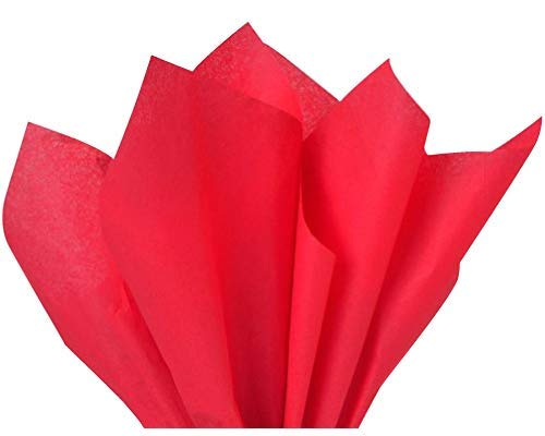 Product Cover Flexicore Packaging Red Gift Wrap Tissue Paper | Size: 15 Inch X 20 Inch | Count: 100 Sheets | Color: Red