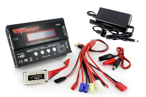 Product Cover Tenergy TB6-B Balance Charger Discharger 1S-6S Digital Battery Pack Charger for NiMH/NiCD/Li-PO/Li-Fe Packs w/ LCD Display Hobby Battery Charger w/ Tamiya/JST/EC3/HiTec/Deans Connectors + Power Supply