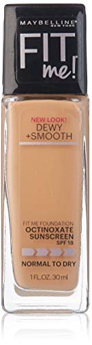 Product Cover Maybelline New York Fit Me Dewy + Smooth Foundation, Buff Beige, 1 Fl. Oz (Pack of 1) (Packaging May Vary)