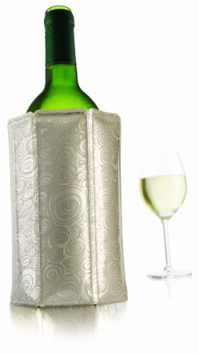 Product Cover Vacu Vin 38805626 Rapid Ice Active Cooler Wine Bottle Chilling Sleeve, Standard, Platinum