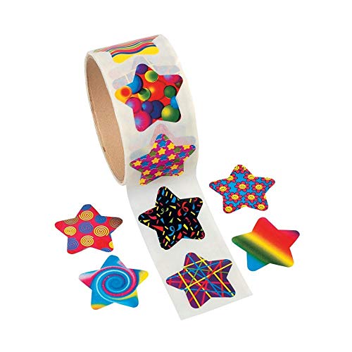 Product Cover Funky Star Sticker Roll - 100 Stickers