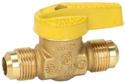 Product Cover Homewerks VGV-1LH-T2B Premium Gas Ball Valve, Flare x Flare, Brass, 3/8-Inch