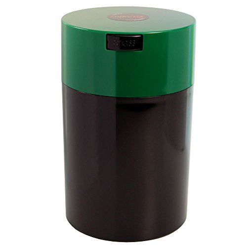 Product Cover Coffeevac 1 lb - The Ultimate Vacuum Sealed Coffee Container, Green Cap & Black Body