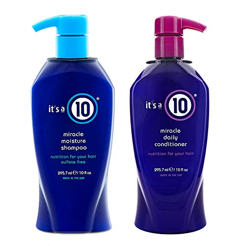 Product Cover It's a 10 Haircare Miracle Moisture Shampoo and Daily Conditioner Bundle, 10 fl. oz. ea.
