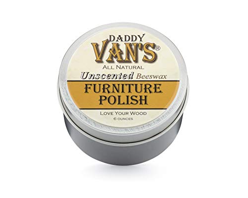 Product Cover Daddy Van's All Natural Unscented Beeswax Furniture Polish Chemical Free Non-Toxic Wood Wax Preservative, Conditioner and Protectant - One Tin