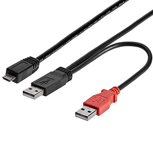 Product Cover StarTech 3-Feet USB Y Cable for External Hard Drive - Dual USB A to Micro B (USB2HAUBY3)