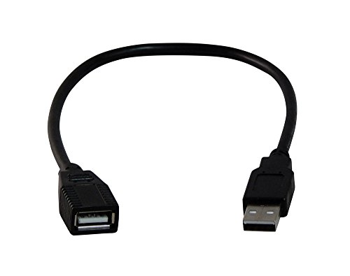 Product Cover Your Cable Store Black 1 Foot USB 2.0 High Speed Extension Cable
