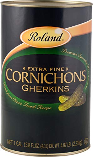 Product Cover Roland Cornichons Gherkins,  Extra Fine, 1 GAL 13.8 Ounce (4.1L)