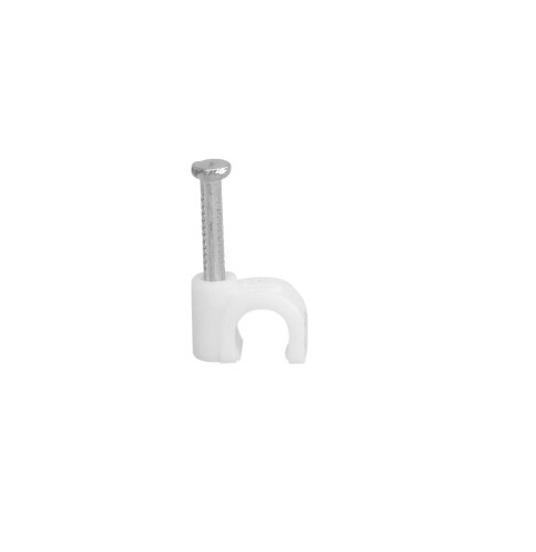 Product Cover Your Cable Store 100 Pack White Ethernet / RG59 / 6mm Nail in Cable Clips