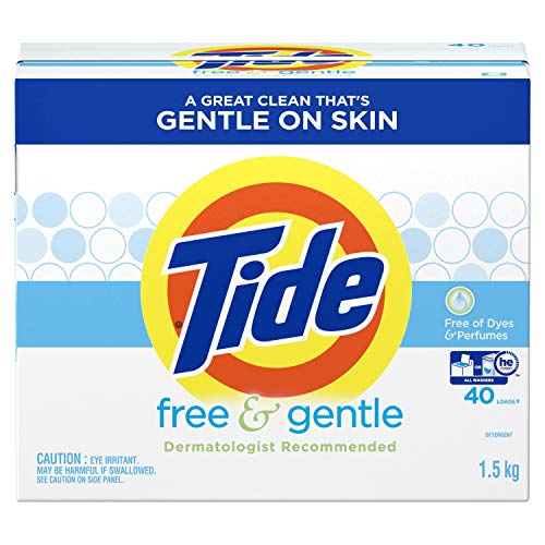 Product Cover Tide Free & Gentle Powder Laundry Detergent, Unscented, 1.5 kg (40 Loads) - Packaging May Vary