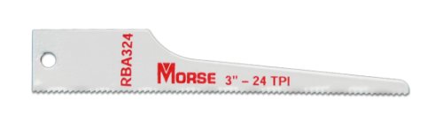 Product Cover MK Morse RBA324T05 24TPI Air Saw Reciprocating Blade,3-Inch, 5-Pack