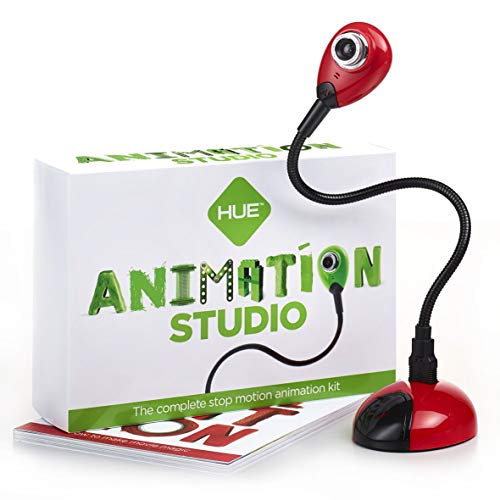 Product Cover HUE Animation Studio: complete stop motion animation kit with camera, software and book for Windows (Red)