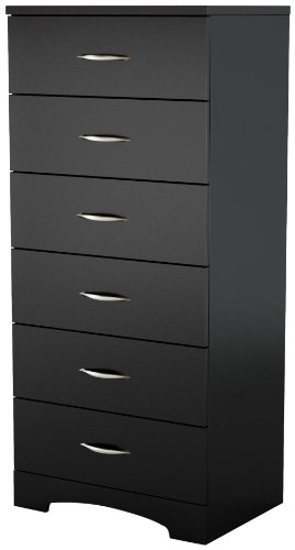 Product Cover South Shore Step One 6-Drawer Lingerie Chest-Pure Black