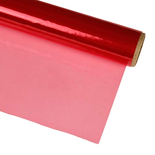 Product Cover Hygloss Products Cellophane Roll - Cellophane Wrap for Crafts, Gifts, and Baskets 20 Inch x 12.5 Feet, Red