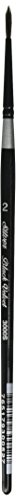 Product Cover Silver Brush 3000S-2 Black Velvet Short Handle Blend Squirrel and Risslon Brush, Round, Size 2