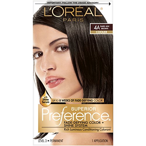 Product Cover L'Oréal Paris Superior Preference Fade-Defying + Shine Permanent Hair Color, 4A Dark Ash Brown, 1 kit Hair Dye