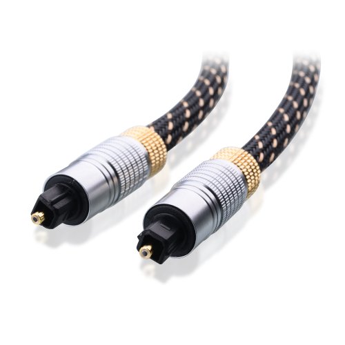 Product Cover Cable Matters Toslink Cable (Toslink Optical Cable, Digital Optical Audio Cable) 25 Feet with Metal Connectors and Braided Jacket