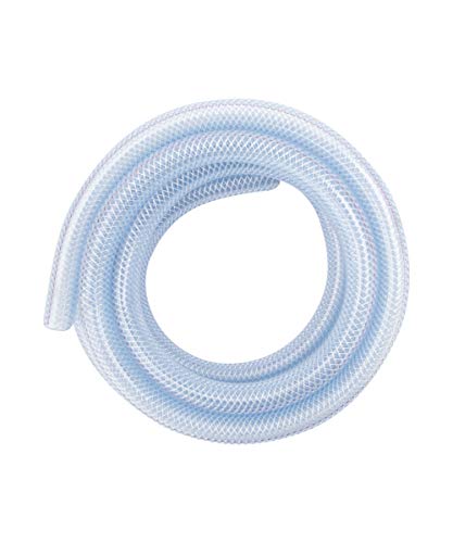 Product Cover LDR Industries 516 B1210 Clear Braided Nylon Poly Tubing Flexible Non-Toxic, 1/2 Diameter x 10ft, Finish, 10'
