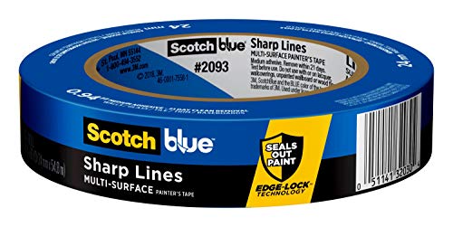 Product Cover Scotch Painter's Tape 2093EL-24E ScotchBlue TRIM + BASEBOARDS Painter's Tape, 0.94-Inch x 60-Yard, 1 Roll, Width, Blue