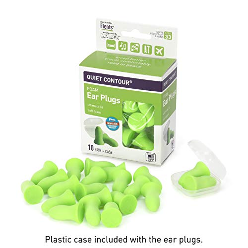 Product Cover Flents Quiet Contour Ear Plugs/Earplugs | 10 Pair | Case Included | NRR 33 | Made in The USA