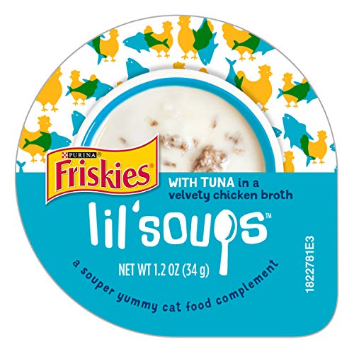 Product Cover Purina Friskies Natural, Grain Free Wet Cat Food Complement, Lil' Soups With Tuna in Chicken Broth - (8) 1.2 oz. Cups