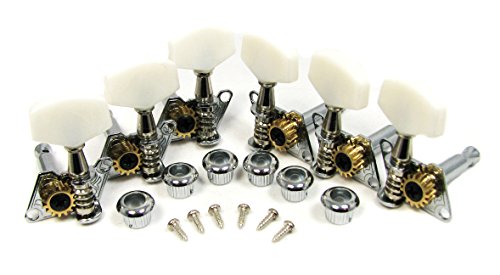 Product Cover Chrome Open-gear Guitar Tuners/Machine Heads - 6-piece 3 Left / 3 Right Alignment