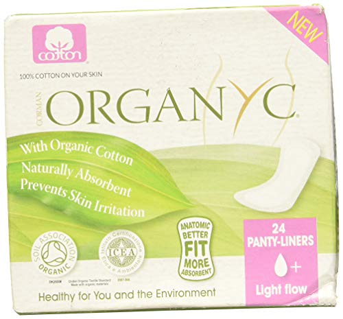 Product Cover Organyc 100% Certified Organic Cotton Panty Liner, Light Flow, Folded, 24Count