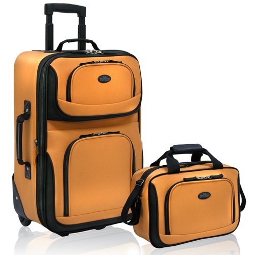 Product Cover U.S. Traveler Rio Carry-on Lightweight Expandable Rolling Luggage Suitcase Set