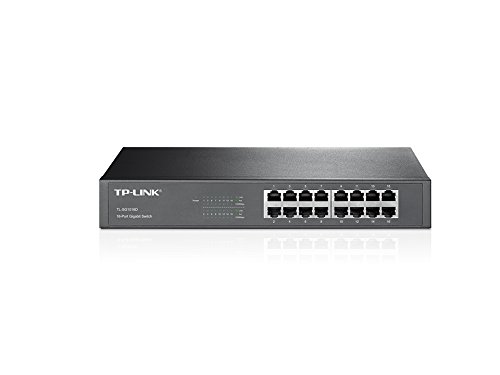 Product Cover TP-Link 16-Port Gigabit Ethernet Unmanaged Switch | Plug and Play | Metal | Desktop/Rackmount | Fanless | Limited Lifetime (TL-SG1016D)