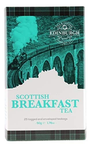 Product Cover 1 : Edinburgh Tea & Coffee Company Scottish Breakfast Tea - 25 Count (Envelope/Tagged), 1.76 Ounce