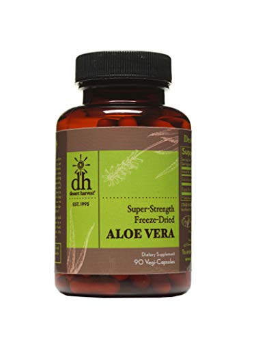 Product Cover Desert Harvest Super-Strength 100% Organic Aloe Vera Supplement (90 Capsules) 600 milligrams with 200 milligrams Active Ingredients Each. Interstitial Cystitis & Bladder Pain Syndrome Relief.