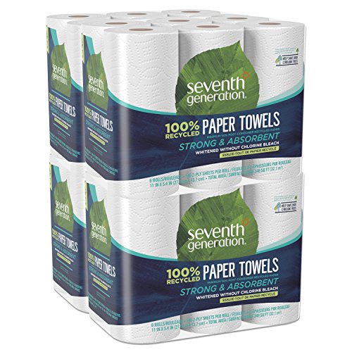 Product Cover Seventh Generation Paper Towels, 100% Recycled Paper, 2-ply, 6-Count (Pack of 4)