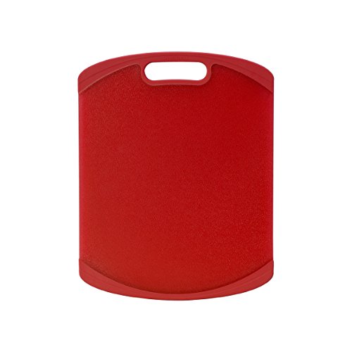 Product Cover Farberware Nonslip Plastic Cutting Board, 11-Inch-by-14-Inch, Red