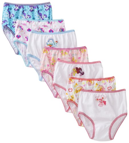 Product Cover Handcraft Little Girls'  My Little Pony Rotating Print  Underwear Set (Pack of 7), Multi, 4T
