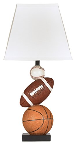 Product Cover Signature Design by Ashley - Nyx Sports Table Lamp - Children's Lamp - Sports Fan - Brown