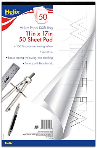 Product Cover Helix Vellum Pad, 11 x 17 Inch, 50 Sheets, White (37106) by Helix