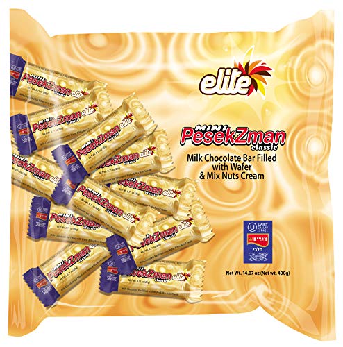 Product Cover Elite, Megadim, Pesek Zman Mini Milk Chocolate Bars, 14.1 oz Family Pack