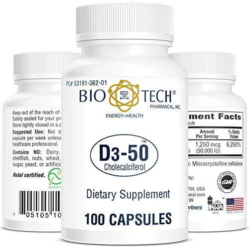 Product Cover Vitamin D3 (Cholecalciferol) 50,000IU, 100/BT