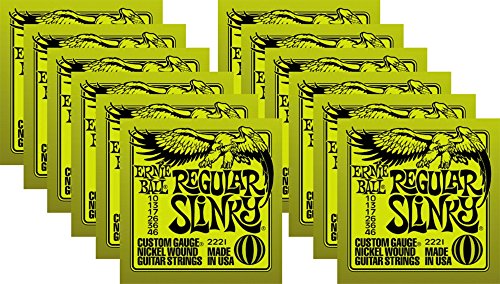 Product Cover Ernie Ball 2221 Nickel Slinky Lime Guitar Strings - Buy 10, Get 2 Free