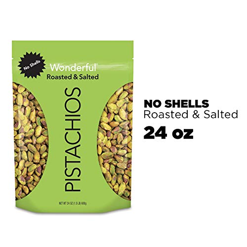 Product Cover Wonderful Pistachios, No Shells, Roasted and Salted, 24 Ounce Resealable Bag