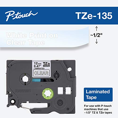 Product Cover Brother Genuine P-Touch TZE-135 Tape, 1/2