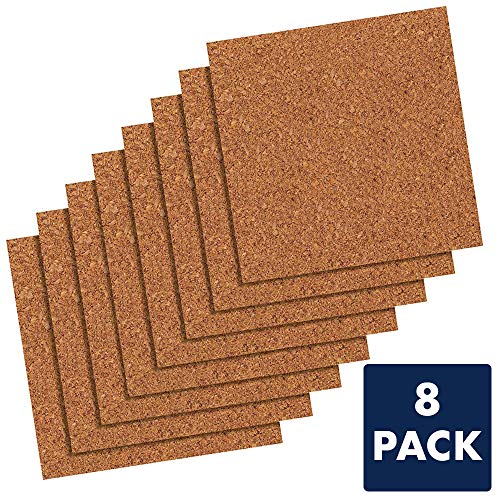 Product Cover Quartet Cork Tiles, Cork Board, 12 inches x 12 inches, Corkboard, Wall Bulletin Boards, Natural, 8 Pack (108)