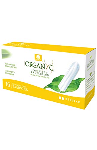 Product Cover Organyc 100% Certified Organic Cotton Tampons, Normal Flow, No Applicator, 16 Count