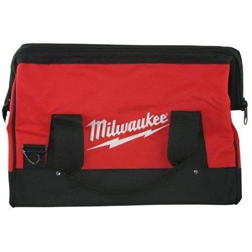 Product Cover Milwaukee 17 Inch Heavy Duty Canvas Tool Bag with 6 Interior Pockets, Reinforced Bottom, and Strap Ring (Shoulder Strap Not Included)