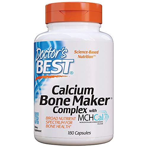 Product Cover Doctor's Best Calcium Bone Maker Complex with MCHCal, Non-GMO, Gluten Free, Soy Free, 180 Caps