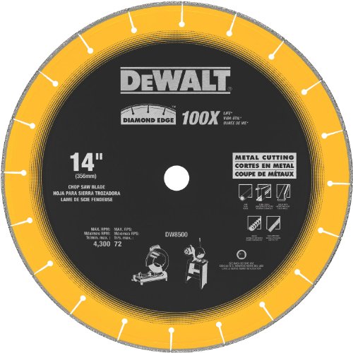 Product Cover DEWALT DW8500 14-Inch by 1-Inch Diamond Edge Chop Saw Blade