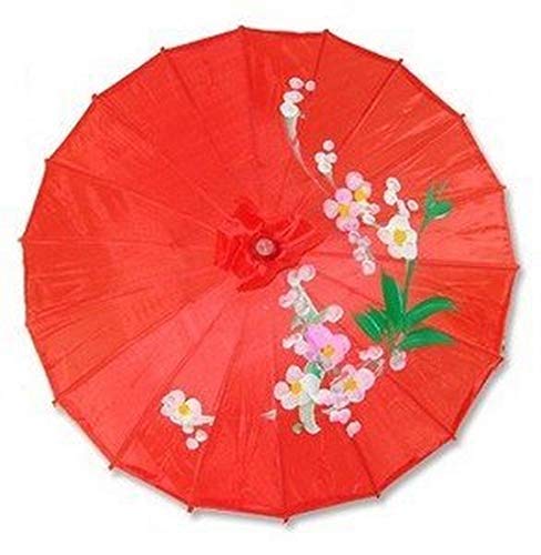 Product Cover JapanBargain S-2593, Kid's Size Chinese Japanese Oriental Parasol Umbrella 22-inch, Red Color