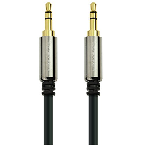 Product Cover Mediabridge 3.5mm Male to Male Stereo Audio Cable (4 Feet) - Step Down Design for iPhone, iPod, Smartphone, Tablet and MP3 Cases (Part# MPC-35-4)