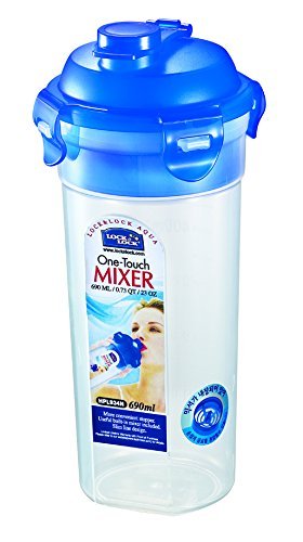Product Cover Lock&Lock 23-Fluid Ounce One Touch Round Tall Food Container with Mixer, Tall, 2.9-Cup
